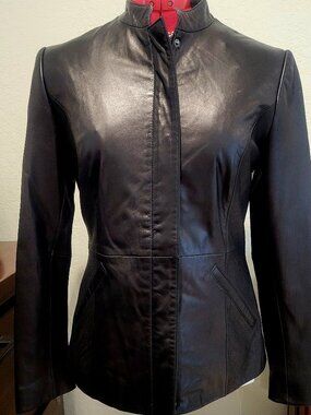 Womens Black Lamb Leather Jacket